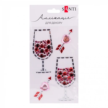 Аплікація SANTI зі страз самоклеючих Romantic 9,5х8 см (742990)