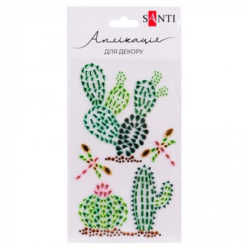 Аплікація SANTI зі страз самоклеючих Trendy Cactus 9.5*15 см (742536)