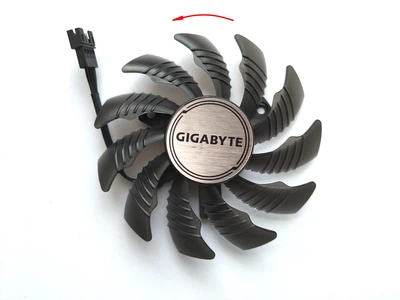 Вентилятор для видеокарты Gigabyte RTX 3060 Ti RX 6600 6650 6700 6750 XT Gaming (orgnl) 77 мм 4-pin Everflow T128010SU (PLD08010S12HH FY08010H12LPA GA81S2U) (№45.6)