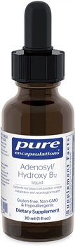 Вітамін B12, Adenosyl/Hydroxy B12, Pure Encapsulations, у формі аденозилкобаламіну та гідроксикобаламіну, 30 мл