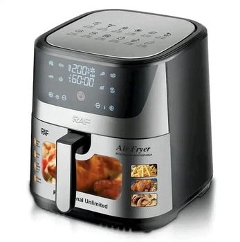 Сенсорна Аерофритюрниця RAF R.5350 8 л 1500 Вт Air Fryer Сріблястий