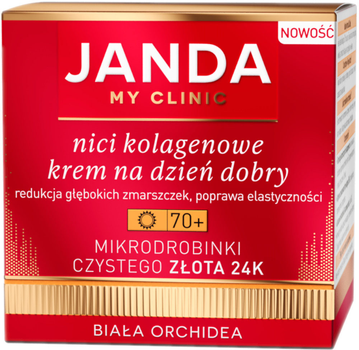 Krem przeciwzmarszczkowy Janda Nici Kolagenowe z mikrodrobinkami czystego złota 24K Biala Orchidea 70+ na dzień 50 ml (5905159910918)