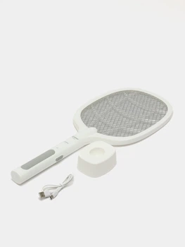 Портативна електрична мухобійка Gecko USB 309, зарядка від USB, біла (1006244202)