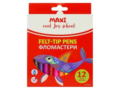 Фломастери MAXI 12кол. Animal story, MX15229