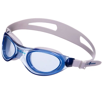 Окуляри напівмаска для плавання тренувальна Mad Swim 042601 Blue-White