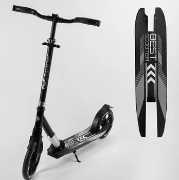 Самокат алюминиевый "Best Scooter" 41629 PU колеса с передним амортизатором