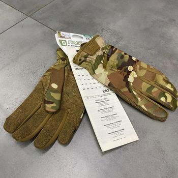 Перчатки тактические Mechanix FastFit Multicam, размер XL, сенсорные, легкие с вентиляцией