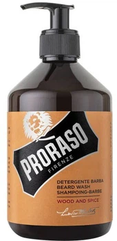 Шампунь для бороди Proraso Beard Shampoo Wood & Spice 500 мл (8004395006274)