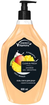 Гель-смузи для душа Energy of Vitamins Mango & Pineapple 800 мл (6948) (4823080006948)