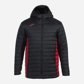 Куртка демісезонна з капюшоном чоловіча Joma URBAN V 103798.106 M Чорна з червоним (8445954683404)