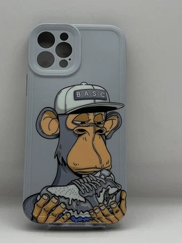 Чохол з принтом NFT мавпи для Apple iPhone 12 Pro сірий