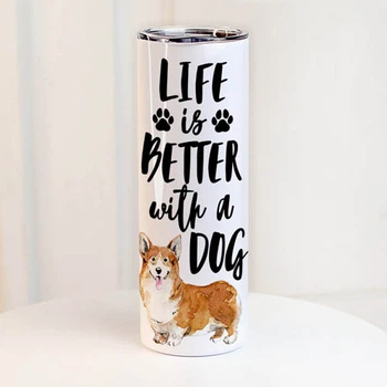 Термочашка с принтом Life is better with a dog 650 мл