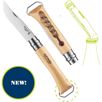 Нож складной Opinel №10 VRI Corkscrew+Bottle Opener 002578