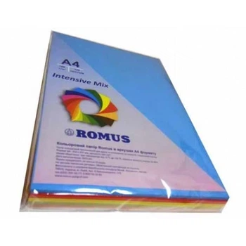 Папір кольоровий Romus Mix Intensive A4 80 г/м2 250 арк. 5 кольорів