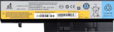 Акумулятор 1stCharger для ноутбуків Lenovo IdeaPad U330 (L08S6D12) 11.1V 5200mAh Black (BN1st7005)