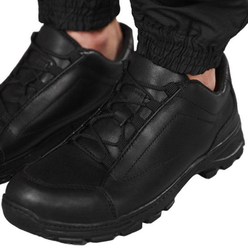 Тактичні кросівки літні Extreme Police ВТ1007 чорні шкіряні прошиті 43