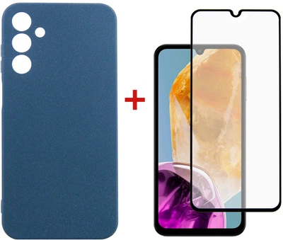 Комплект чехол для смартфона + стекло DENGOS для Samsung Galaxy M15 5G Blue (DG-KM-89)