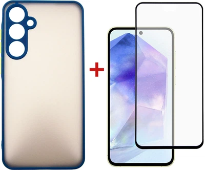 Комплект чехол для смартфона + стекло DENGOS для Samsung Galaxy A55 5G Blue (DG-KM-93)