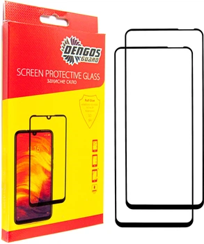 Защитное стекло DENGOS Full Glue Tempered Glass для смартфона Xiaomi Redmi 12 2 шт Black (DG-TG2P-25)