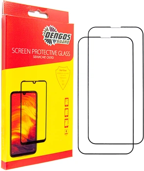 Защитное стекло DENGOS Full Glue Tempered Glass для смартфона Apple iPhone 13/13 Pro 2 шт Black (DG-TG2P-31)