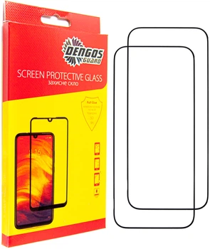 Защитное стекло для смартфона Apple iPhone 14 Plus DENGOS Full Glue Tempered Glass 2 шт Black (DG-TG2P-33)