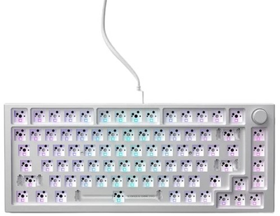 Основа для клавіатури Glorious GMMK PRO Barebone ANSI White Ice (GLO-GMMK-P75-RGB-W)