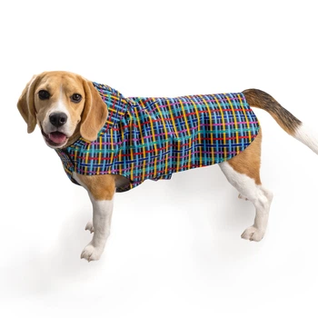 Дождевик для Собак Barksi Textile с Капюшоном Клеточка M (17548718)