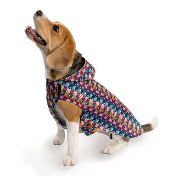 Дождевик для Собак Barksi Textile с Капюшоном Печворк L (17558719)