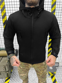 Куртка Silver Knight софтшелка черная тактическая s