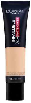 Тональний крем L\'Oreal Paris Infaillible 24h Матовий 115 Golden Beige 30 мл (3600523783809)