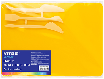 Набір для ліплення Kite Classic Дощечка 180х250 мм + 3 стеки Жовтий (K-1140-08)