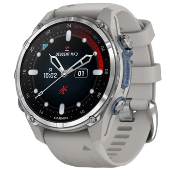 Смарт-часы Garmin Descent Mk3, 43mm, Passvtd Steel/Fog Gry, Dive Computer, GPS дайвінг комп'ютер (m485638)
