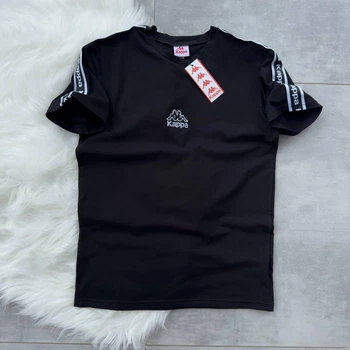 Спортивна чоловіча футболка Kappa M Чорний (FO-53)