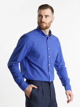 Сорочка чоловіча синя Arber LINEN SHIRT 2 41-42 зріст 5 синій (M05.13.06.222)