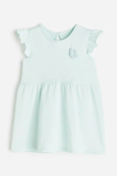 Платье из джерси с воланами мятно-зеленый H&M 104см (400097118)