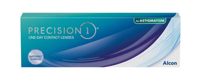 Торические контактные линзы Alcon Precision 1 for Astigmatism BC=8.5 DIA=14.5 PWR=+0.00 CYL=-1.25 AXE=70 30 линз