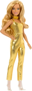 Лялька Барбі Модниця Мініатюрна в золотом комбінезоні Barbie Fashionistas 65th Anniversary Golden Jumpsuit 222 (HRH19)