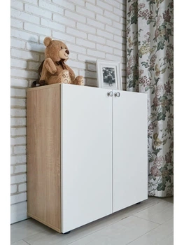 Комод Furnigrade КМ - 7 сонома - белый 730х730х320