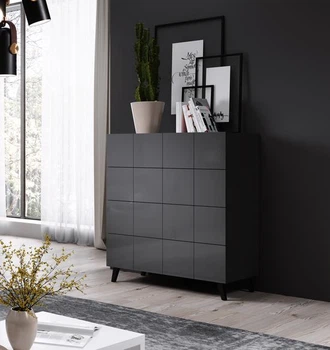 Комод Cama Reja 8910x450x1040 см Чорний глянець Польща