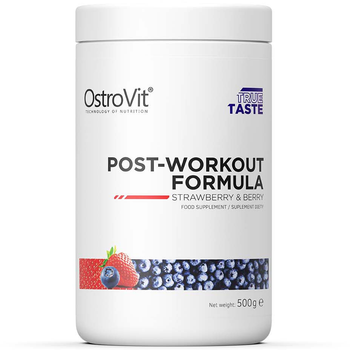 Комплекс після тренування OstroVit True Taste Post-Workout Formula Strawberry&Berry 500 г (5903246225334)