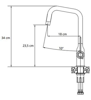 Змішувач кухонний Quadron Natalie (3523501_WHMPVDC1)