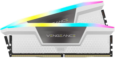 Pamięć RAM Corsair DDR5-5600 32768MB PC5-44800 (Kit of 2x16384MB) Vengeance RGB White (CMH32GX5M2B5600C40W)