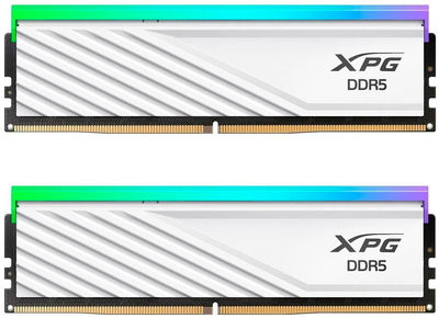 Pamięć RAM ADATA DDR5-6400 32768MB PC5-51200 (Kit of 2x16384) XPG Lancer Blade RGB White (AX5U6400C3216G-DTLABRWH)