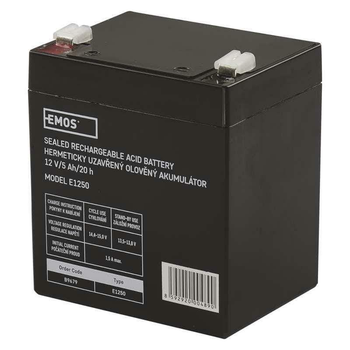 Акумуляторна батарея для ДБЖ Emos B9679 12V 5AH (FAST.6.3 MM) AGM B9679