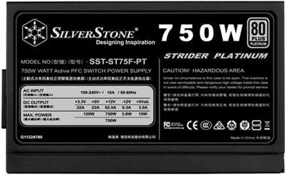 Блок живлення Silverstone Strider 750W 80+ Platinum (SST-ST75F-PT)