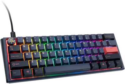 Klawiatura przewodowa Ducky One 3 Mini RGB LED Cherry MX Red USB Cosmic Blue (WLONONWCRA321)