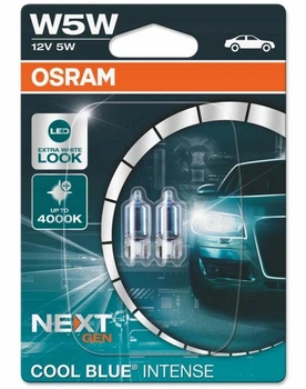 Лампа OSRAM W5W светодиодная высокая светоотдача универсальное крепление и низкое потребление