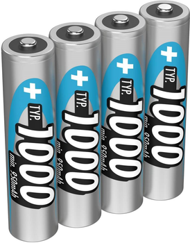 Akumulator uniwersalny Ansmann AAA Ni-MH 1000 mAh 4 szt. (4013674030880)