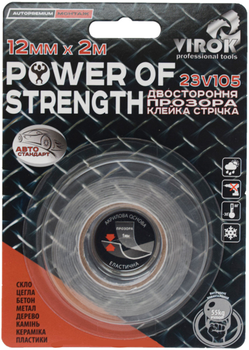 Лента автомобильная двусторонняя Virok Power of strength 12 мм х 2 м (23V105)
