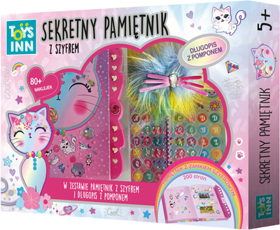 Pamiętnik Toys Inn Stnux Kitten A6 z szyfrowym zamkiem + akcesoria (5901583298158)